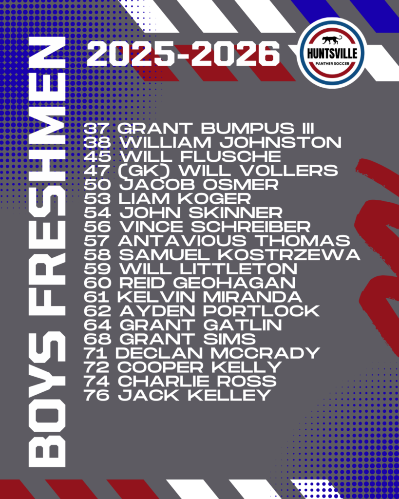 HHS Soccer Boys Freshmen Roster