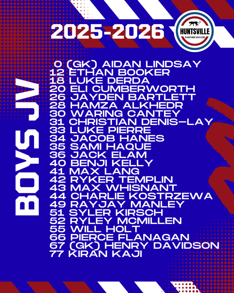 HHS Soccer Boys JV Roster